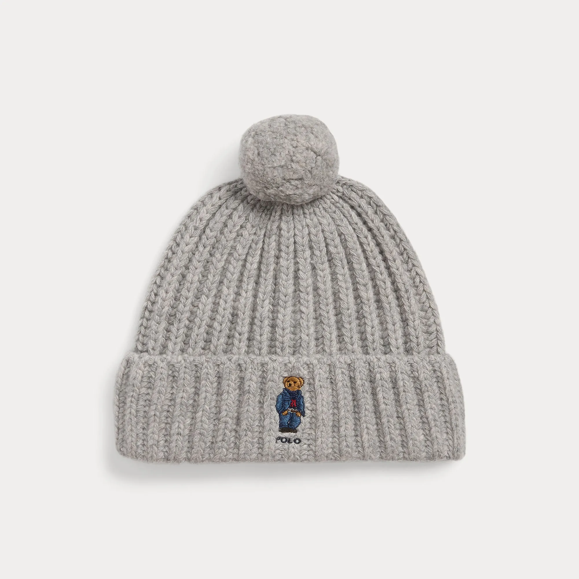 POLO BEAR RIB POM-POM BEANIE HAT