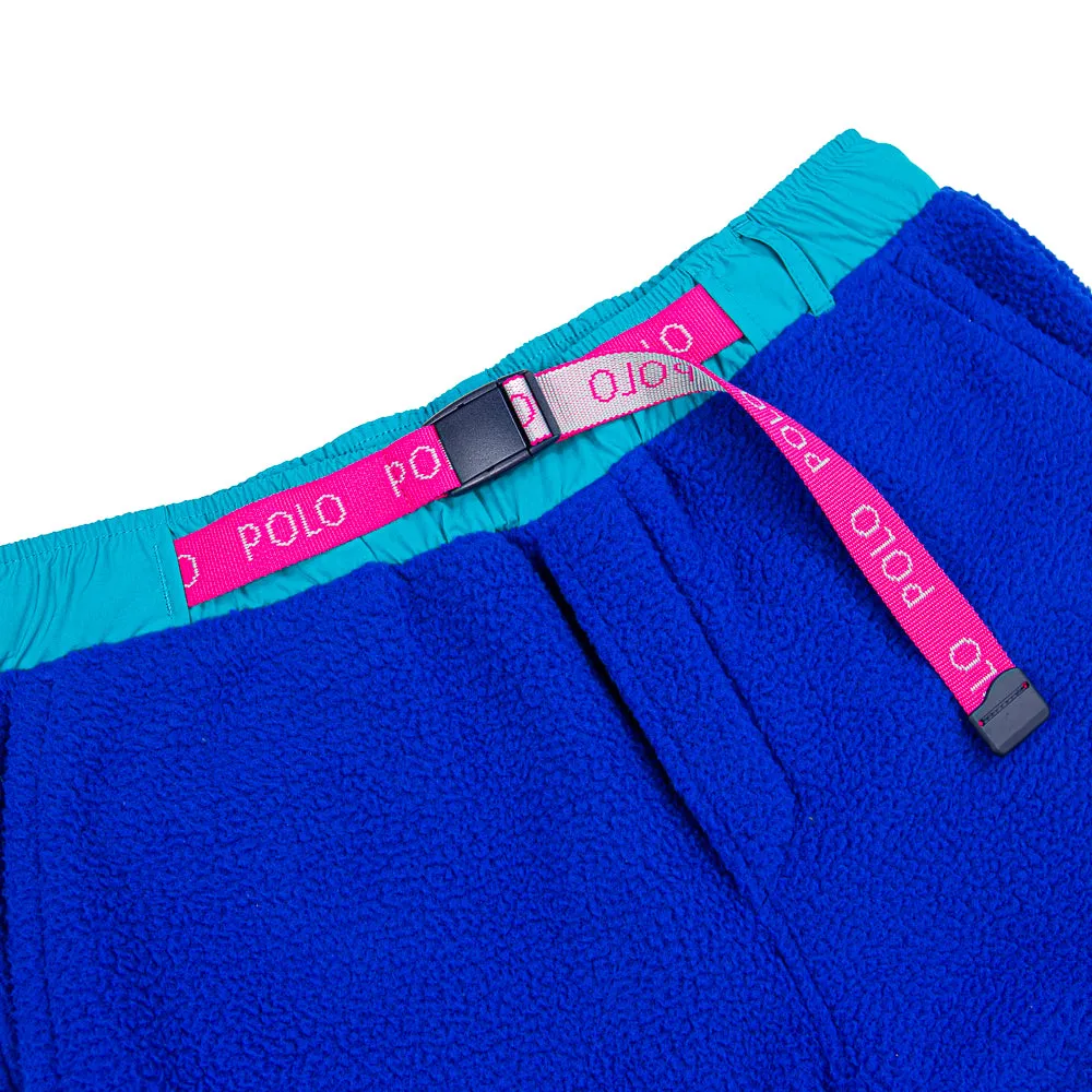 Polo Neon Colorblock Fleece Pant (Active Royal/Deep Aqua)