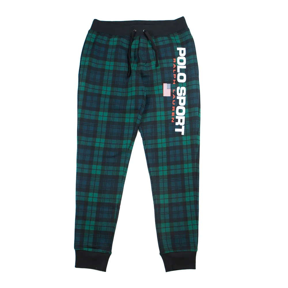 Polo Sport Tartan Fleece Jogger Pant (Blackwatch Plaid)