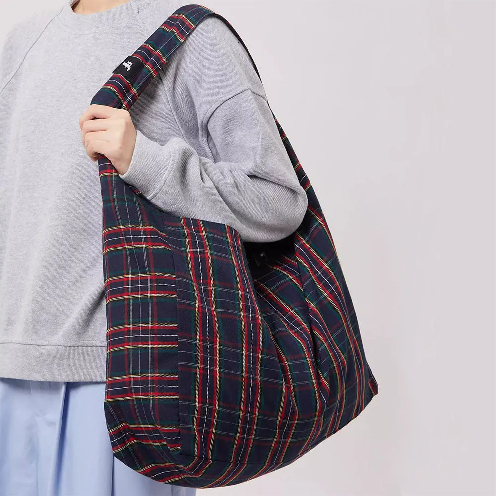 Preppy Style Plaid Tote Bag