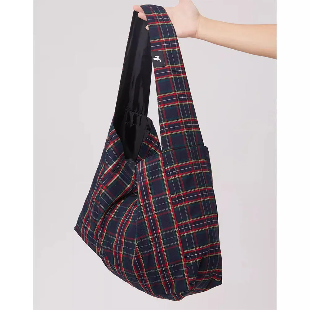 Preppy Style Plaid Tote Bag