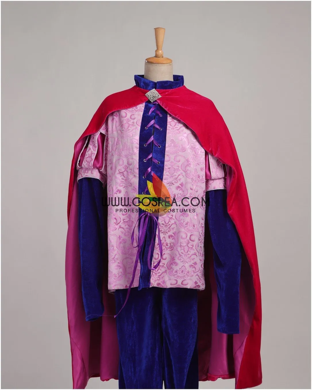 Prince Phillip Sleeping Beauty Brocade Satin Cosplay Costume