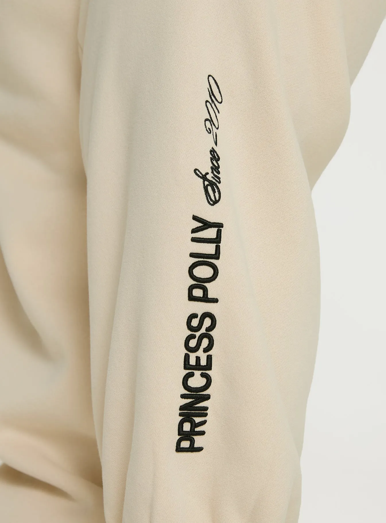 Princess Polly Track Pants Block / Cursive Text Stone Curve