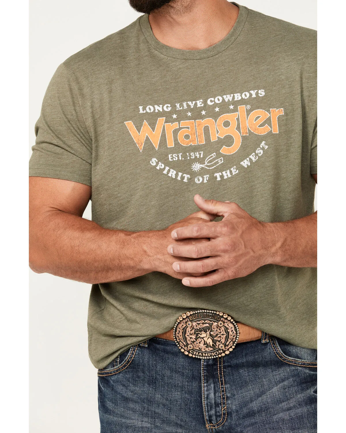 Product Name:  Wrangler Men's Boot Barn Exclusive Logo Short Sleeve Graphic T-Shirt