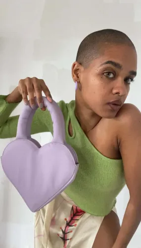 Puffy Heart Bag - Lilac