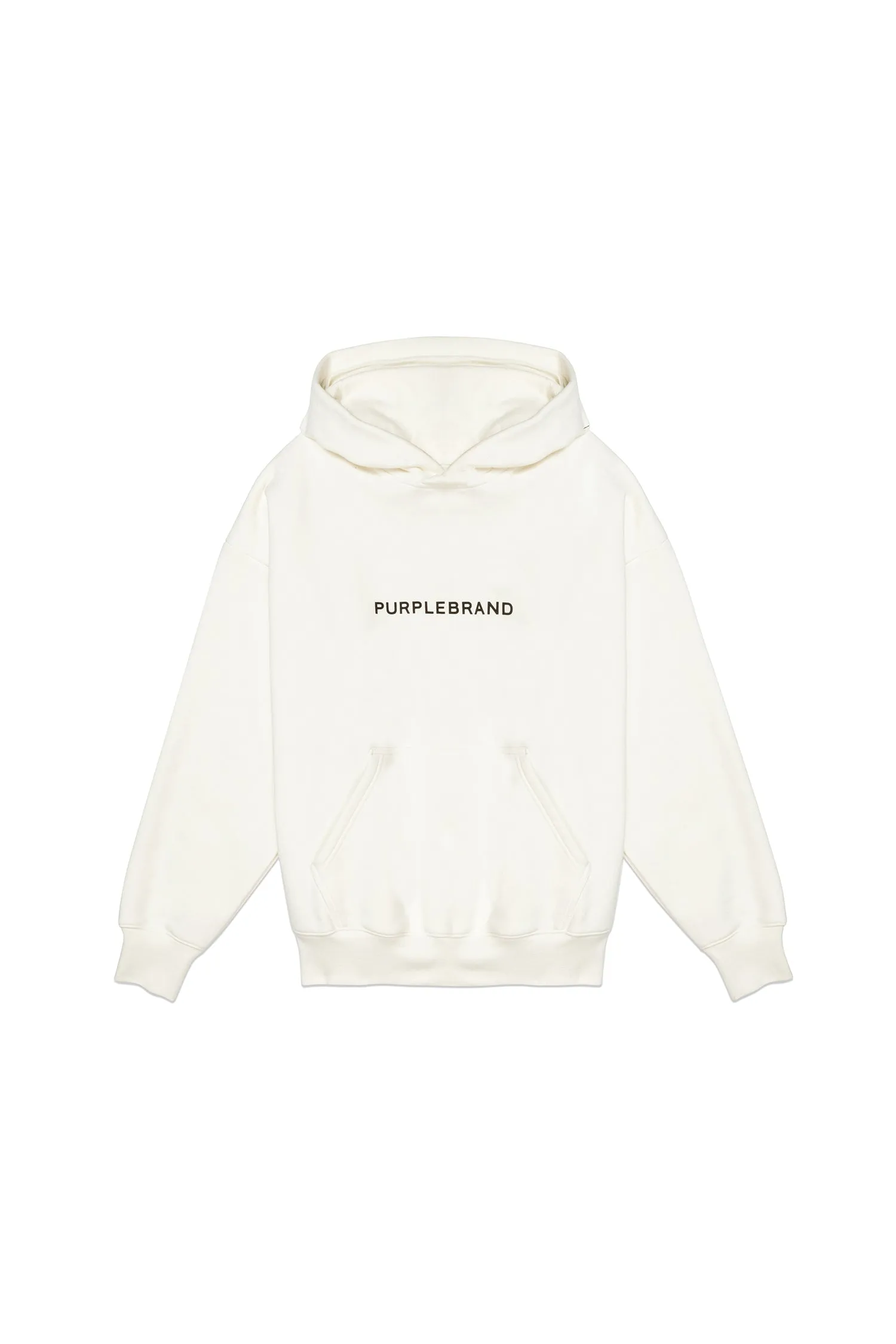 Purple Brand Fleece Hoody- OFF WHITE