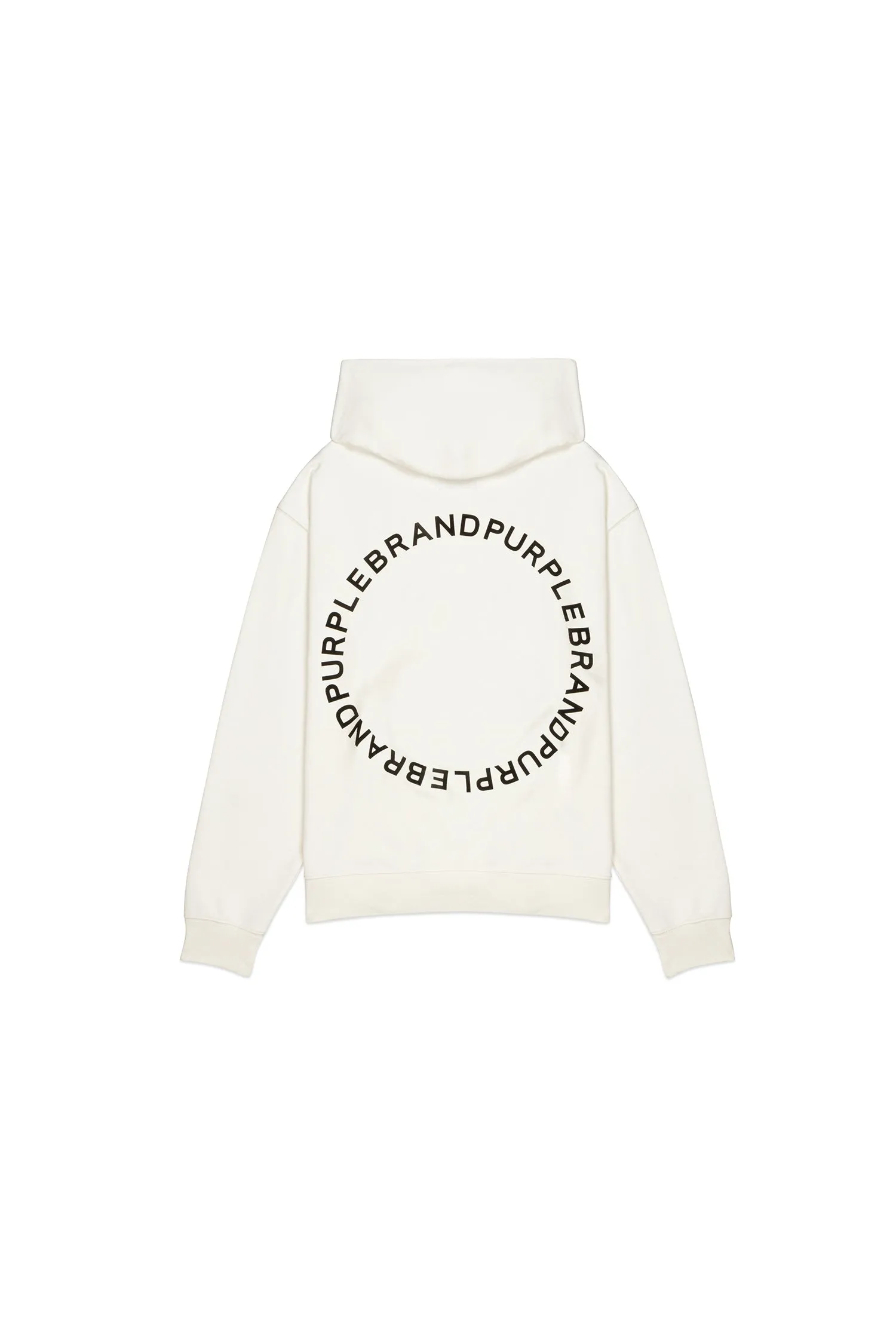 Purple Brand Fleece Hoody- OFF WHITE