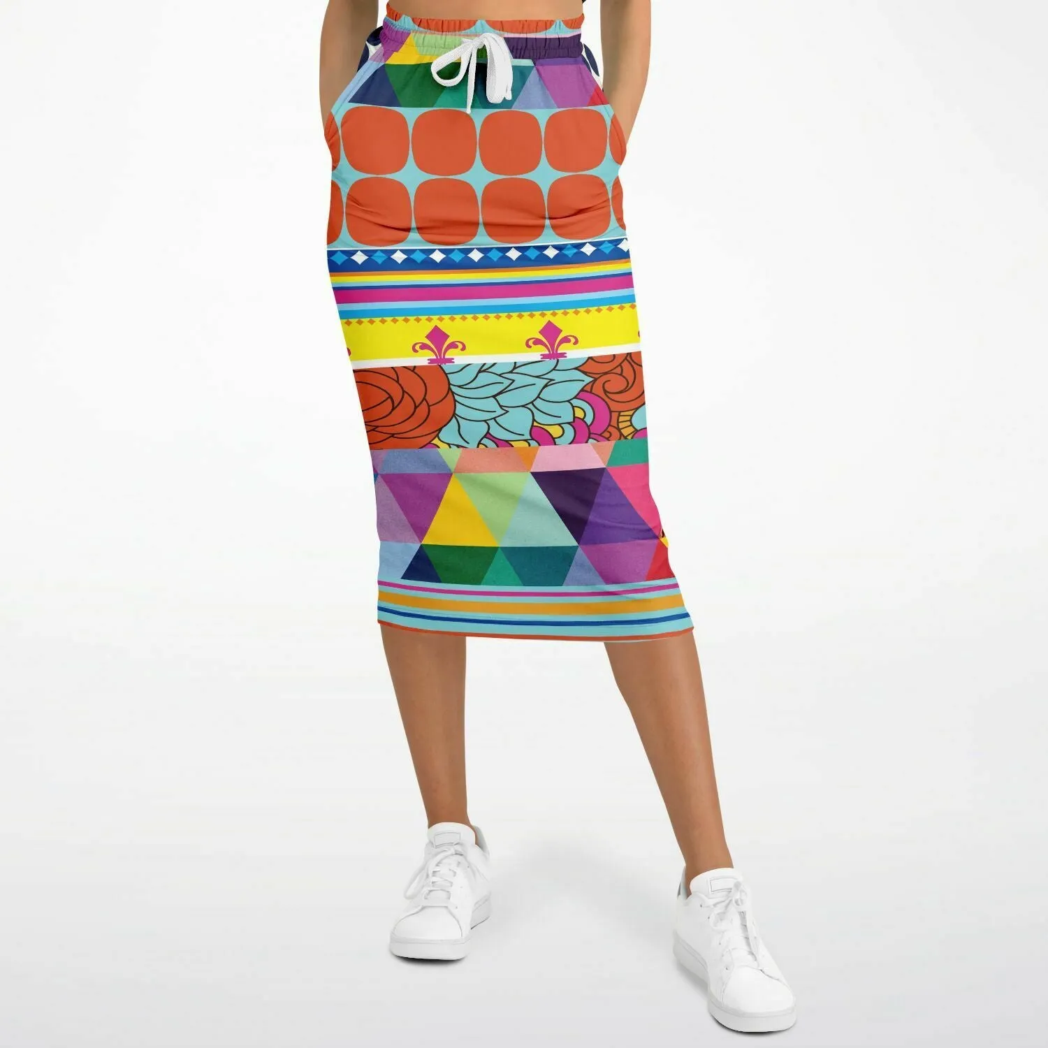 Queenie Eco-Poly Long Pocket Skirt