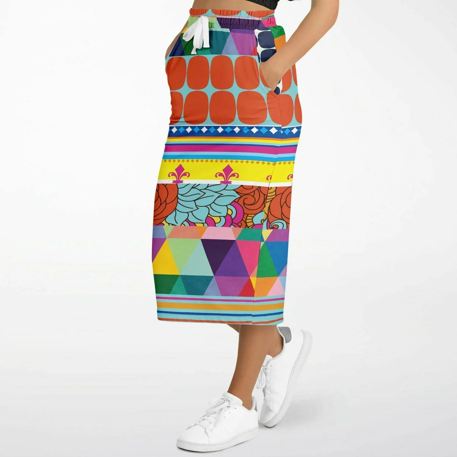 Queenie Eco-Poly Long Pocket Skirt