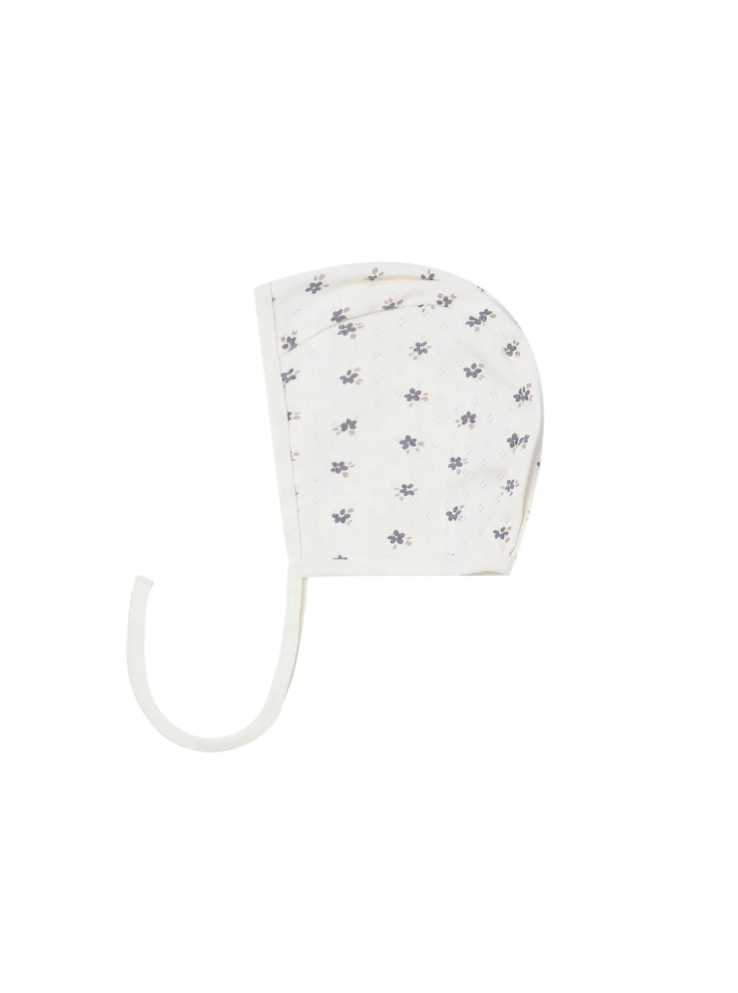 Quincy Mae Pointelle Baby Bonnet | Indigo Ditsy