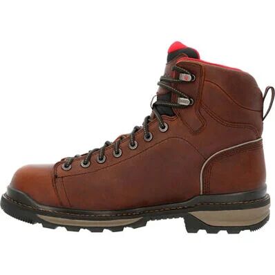 rocky Men's Rams Horn Lace To Toe Composite Waterproof Work Boot in Dark Brown