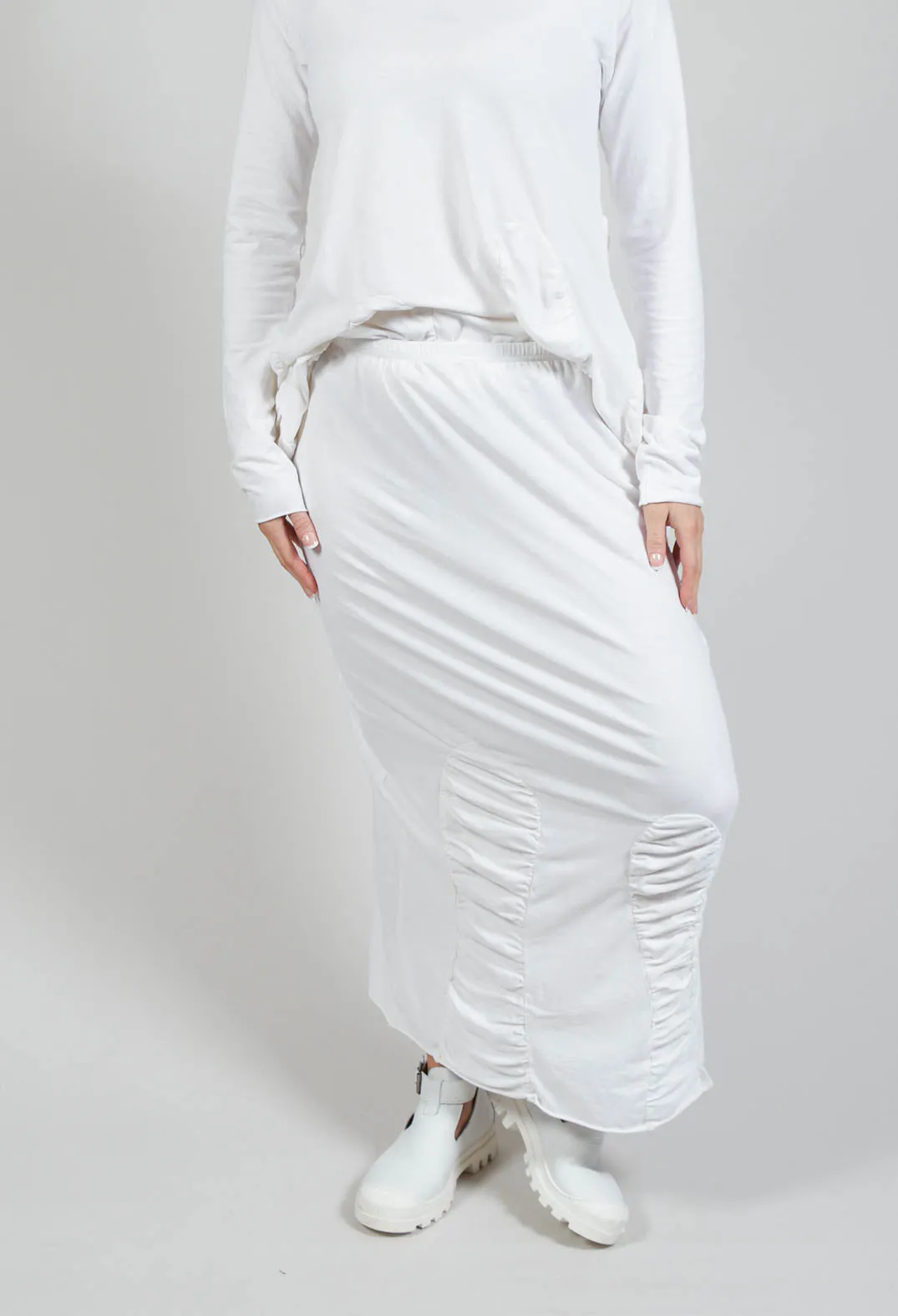 Ruched Skirt in Starwhite