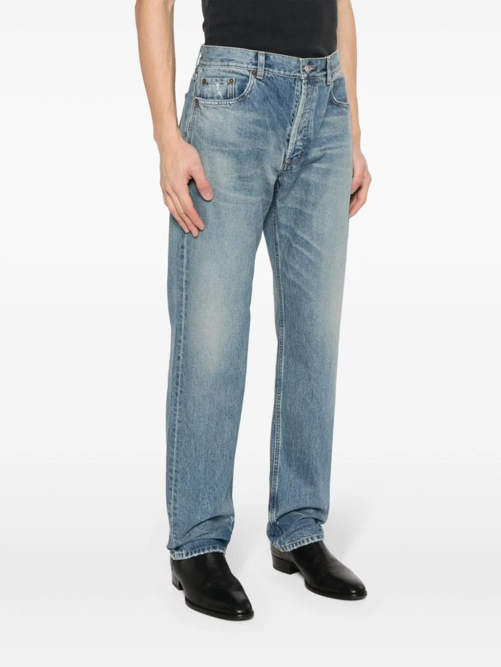 Saint Laurent    Saint Laurent Straight Leg Denim Jeans