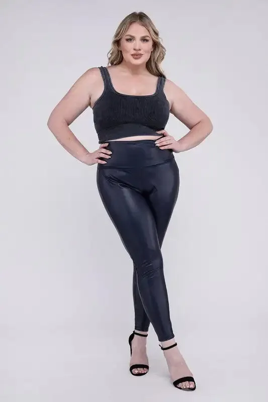 Sassy, Sleek & Chic: High-Rise Faux Leather Leggings | Marvis