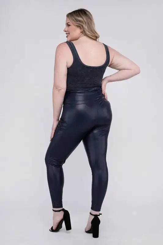 Sassy, Sleek & Chic: High-Rise Faux Leather Leggings | Marvis