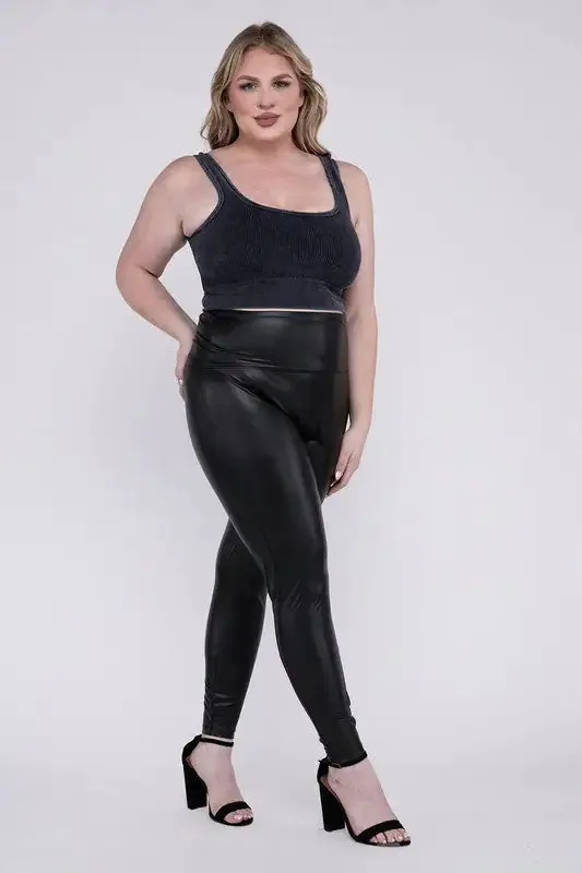 Sassy, Sleek & Chic: High-Rise Faux Leather Leggings | Marvis