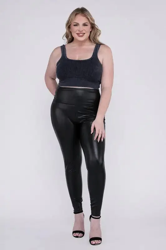 Sassy, Sleek & Chic: High-Rise Faux Leather Leggings | Marvis