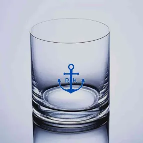 Scotch Whiskey Glasses with Initial - Colored Printed Alcohol Glass