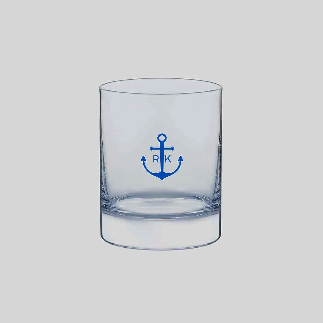 Scotch Whiskey Glasses with Initial - Colored Printed Alcohol Glass