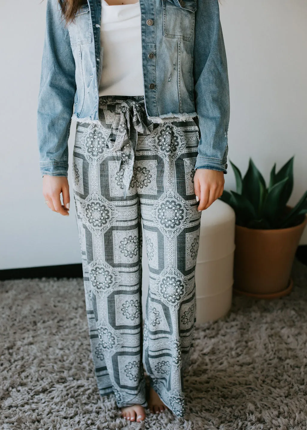 Selene Scarf Print Wide Leg Pant FINAL SALE