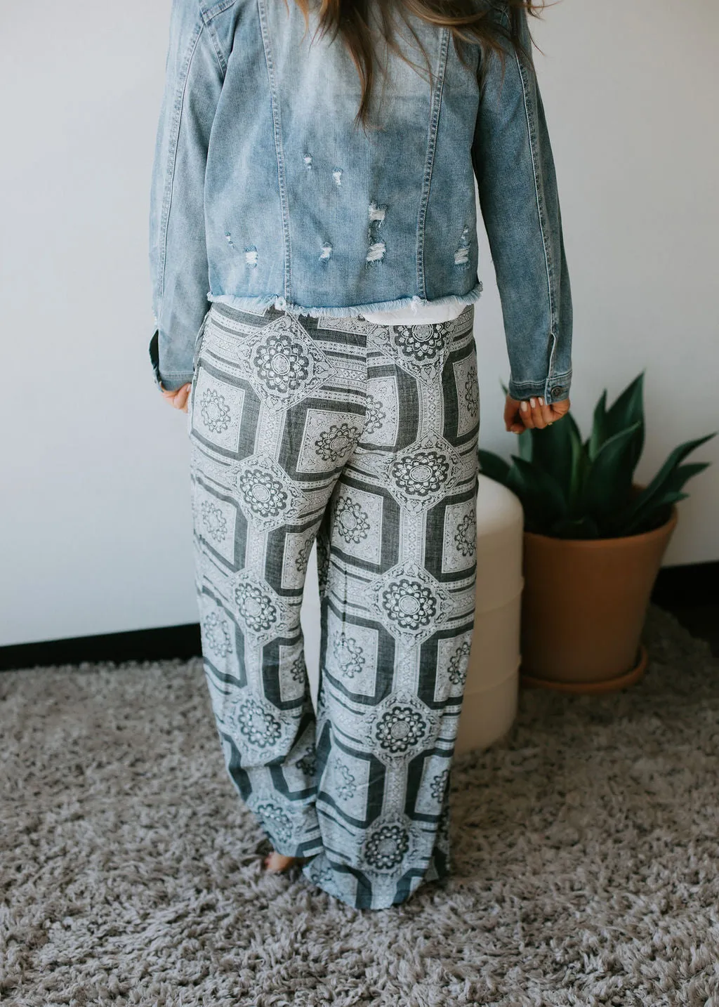 Selene Scarf Print Wide Leg Pant FINAL SALE