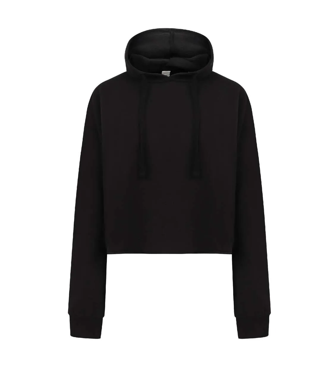 SF Womens/Ladies Cropped Slounge Hoody (Black) - UTRW7325