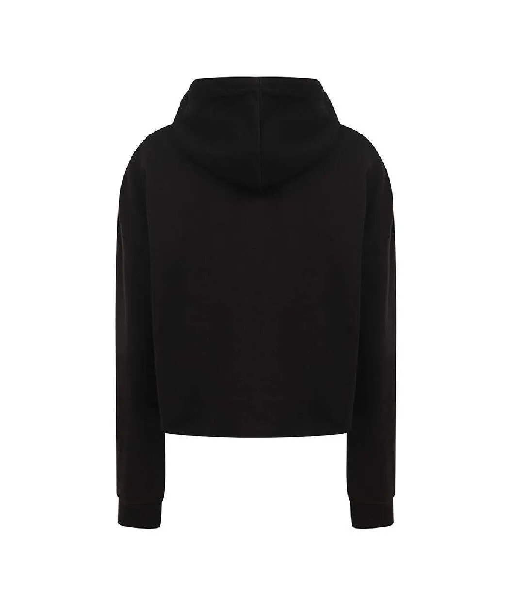 SF Womens/Ladies Cropped Slounge Hoody (Black) - UTRW7325