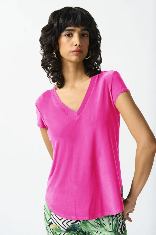 Silky Knit Boxy Top - Ultra Pink - 242217-4202