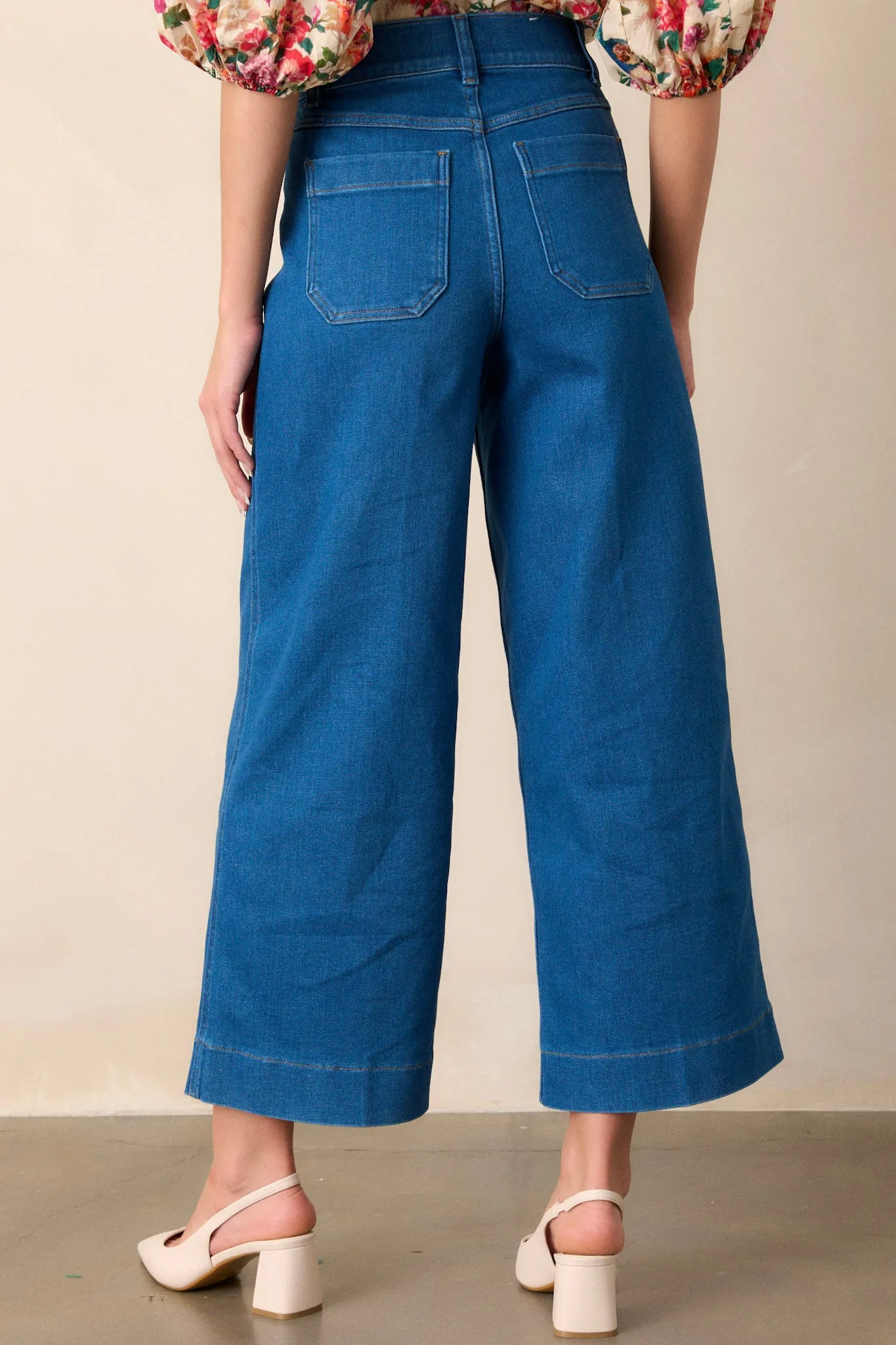 SPANXshape  EveryWear Cropped Washed Blue Wide Leg Jeans