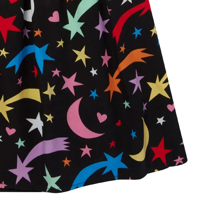 Stella McCartney Child Shooting Stars Dress With Frills Black