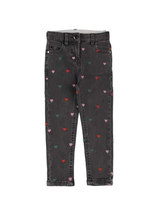 Stella McCartney Kids   Organic cotton denim jeans w/ hearts 