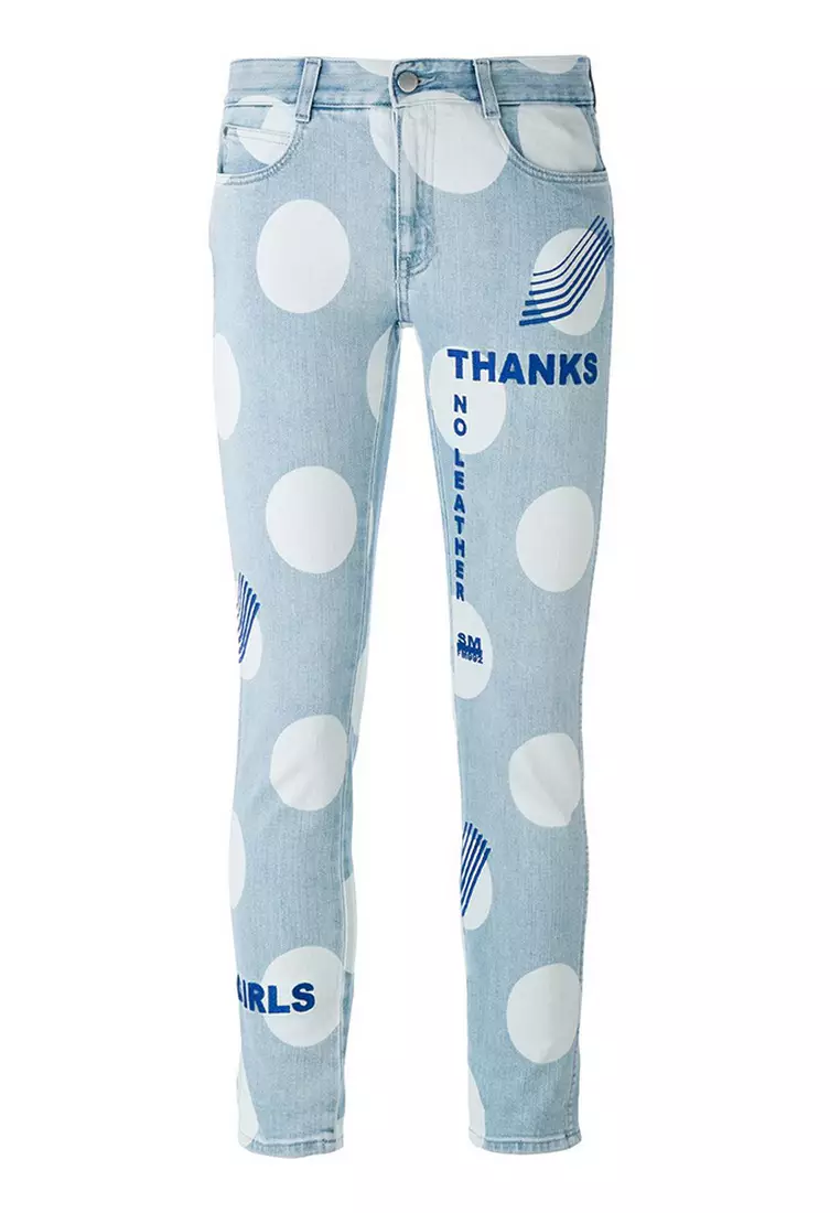 Stella Mccartney Stella Mccartney Polka Dot Jeans in Light Blue