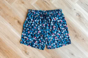 STONE ROSE Navy Parrot Swim Trunks