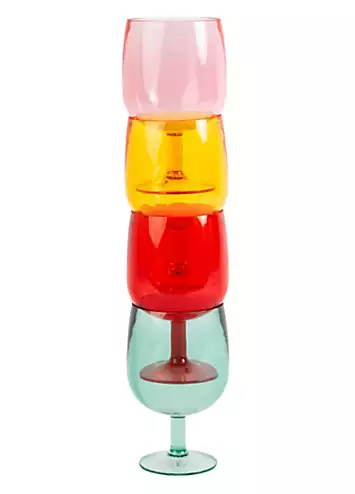 Strawberries & Cream Plastic Stacking Wine Glasses Set of 4 | Kaleidoscope