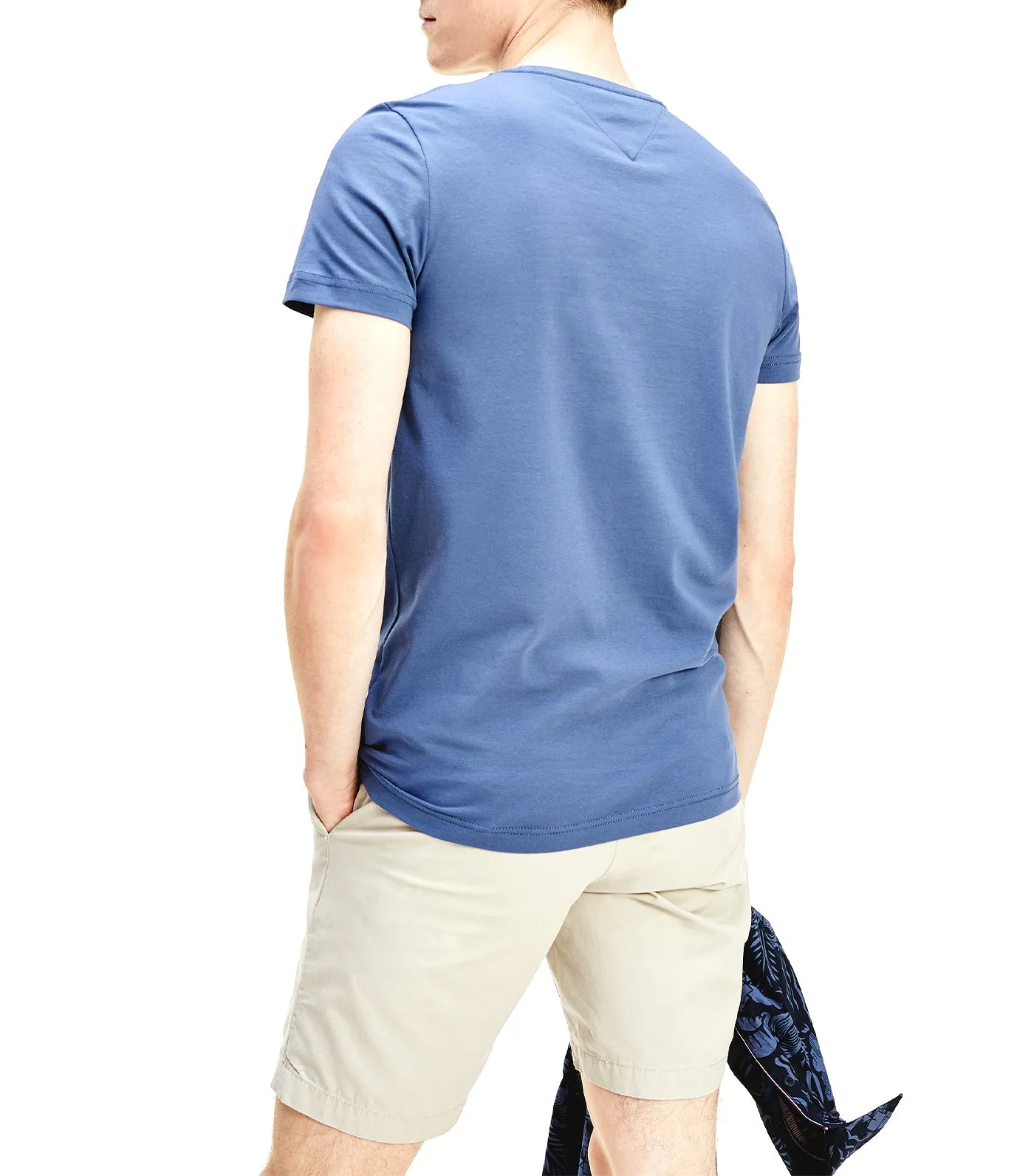 Stretch Slim Fit Tee in Faded Indigo