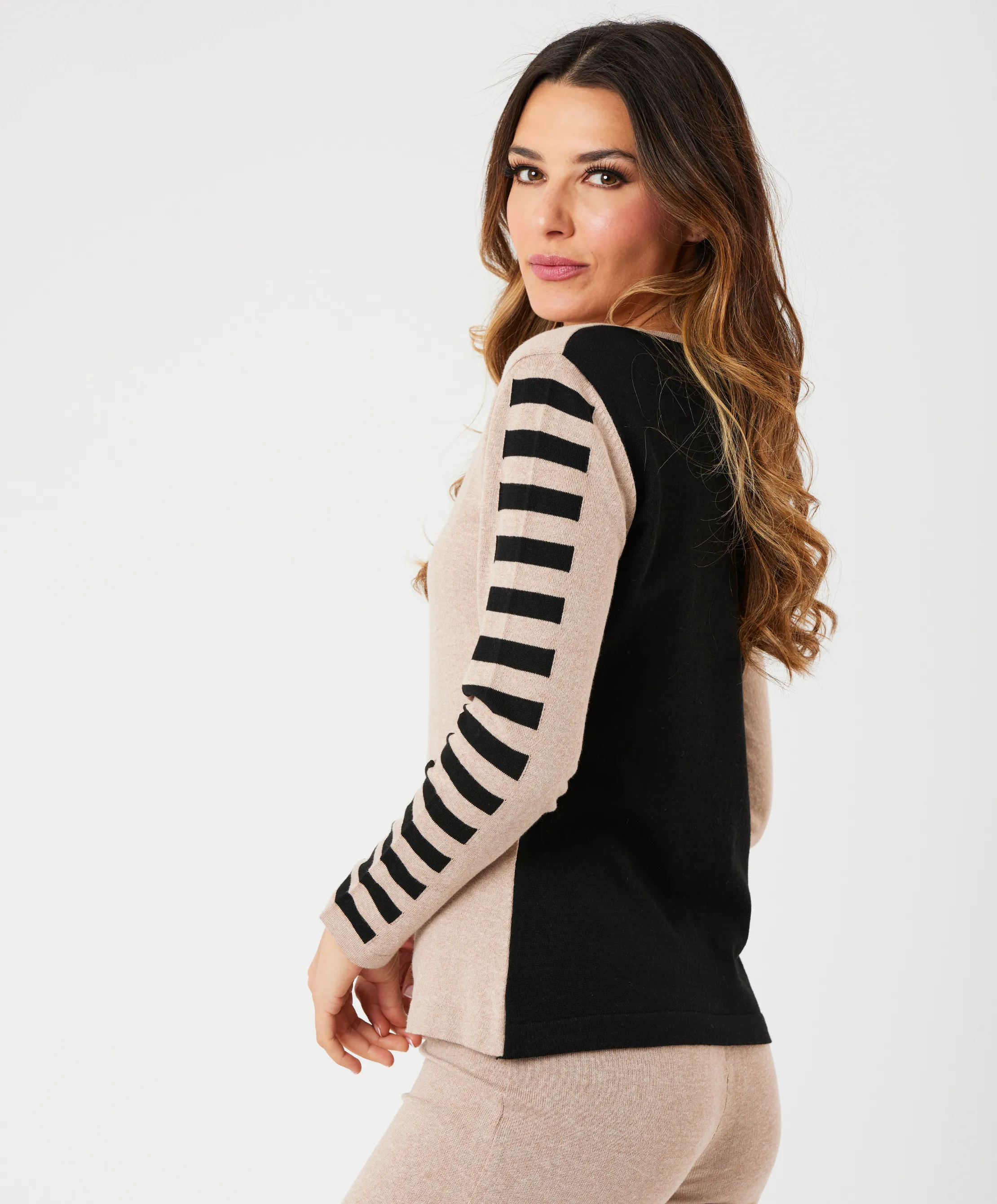 Stripe Sleeve Sweater