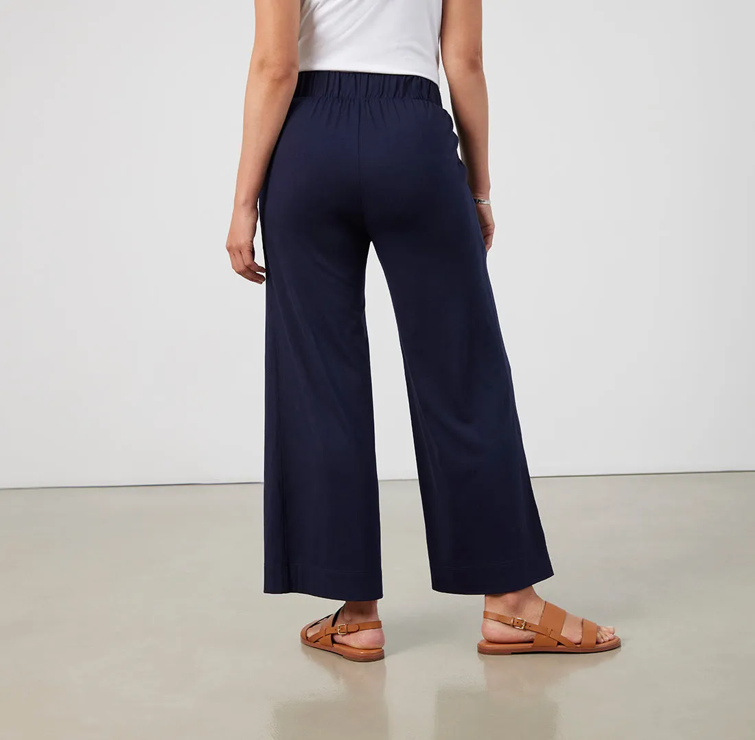 Threshold Wide Leg Pants Petite Fit - Maritime Blue