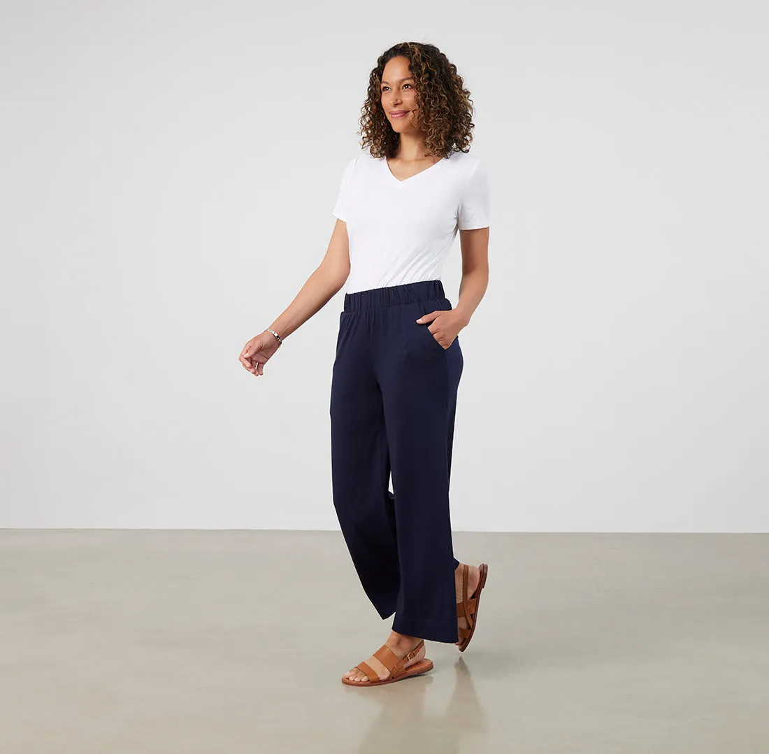 Threshold Wide Leg Pants Petite Fit - Maritime Blue