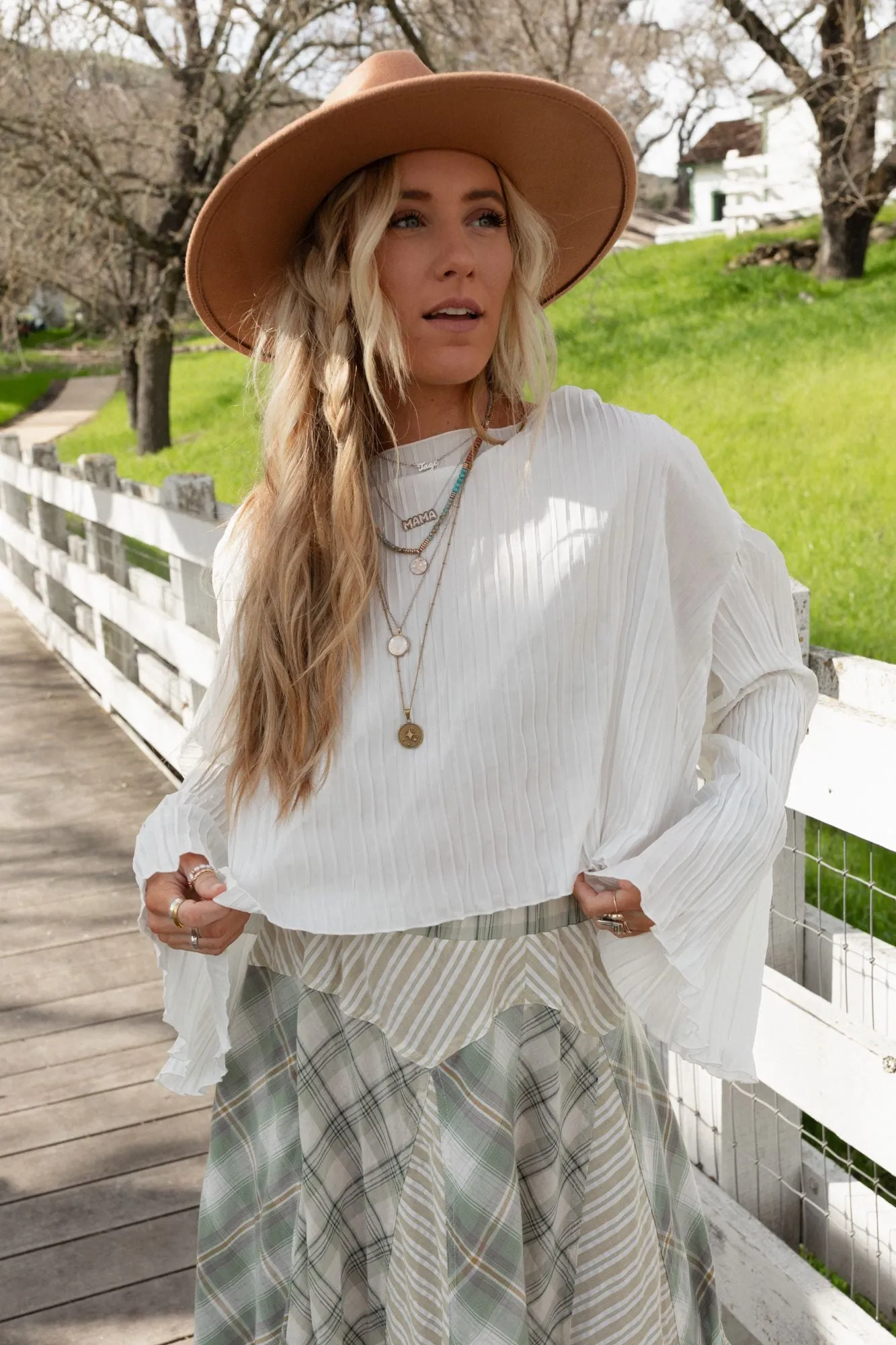 Tie The Knot Blouse Top - Cream