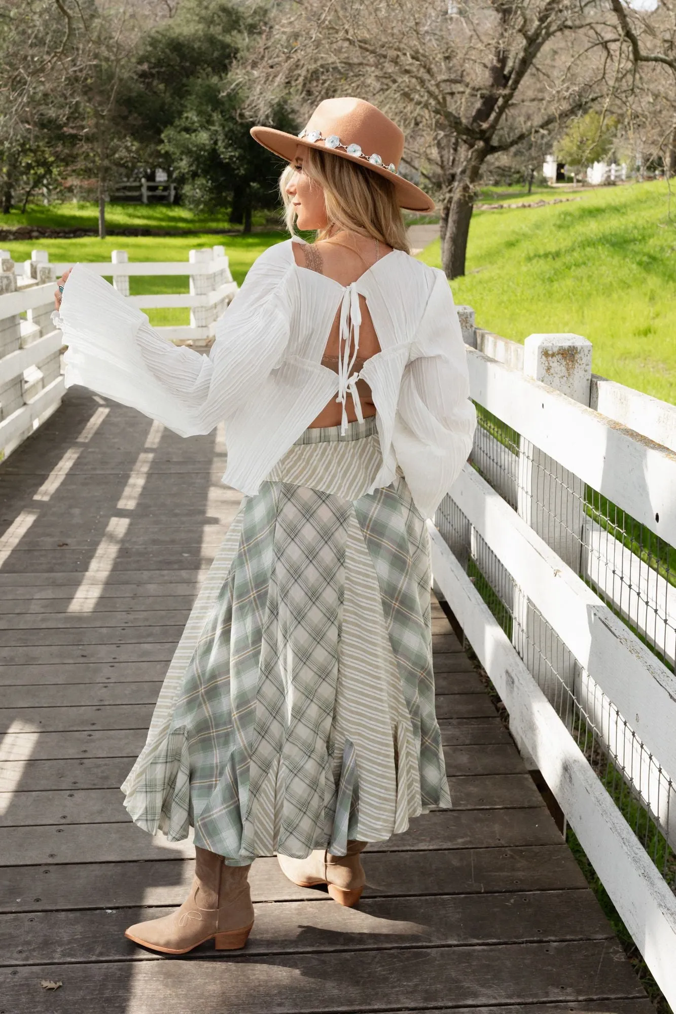 Tie The Knot Blouse Top - Cream