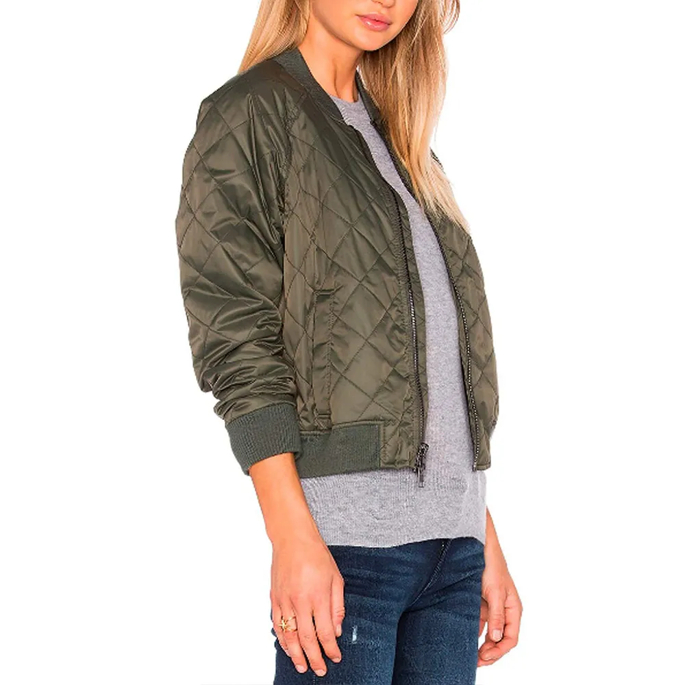 Tracy Spiridakos Chicago PD S08 Quilted Green Jacket