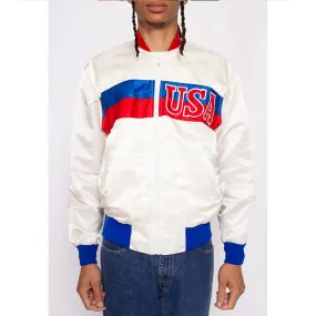 USA 80’s White Satin Jacket