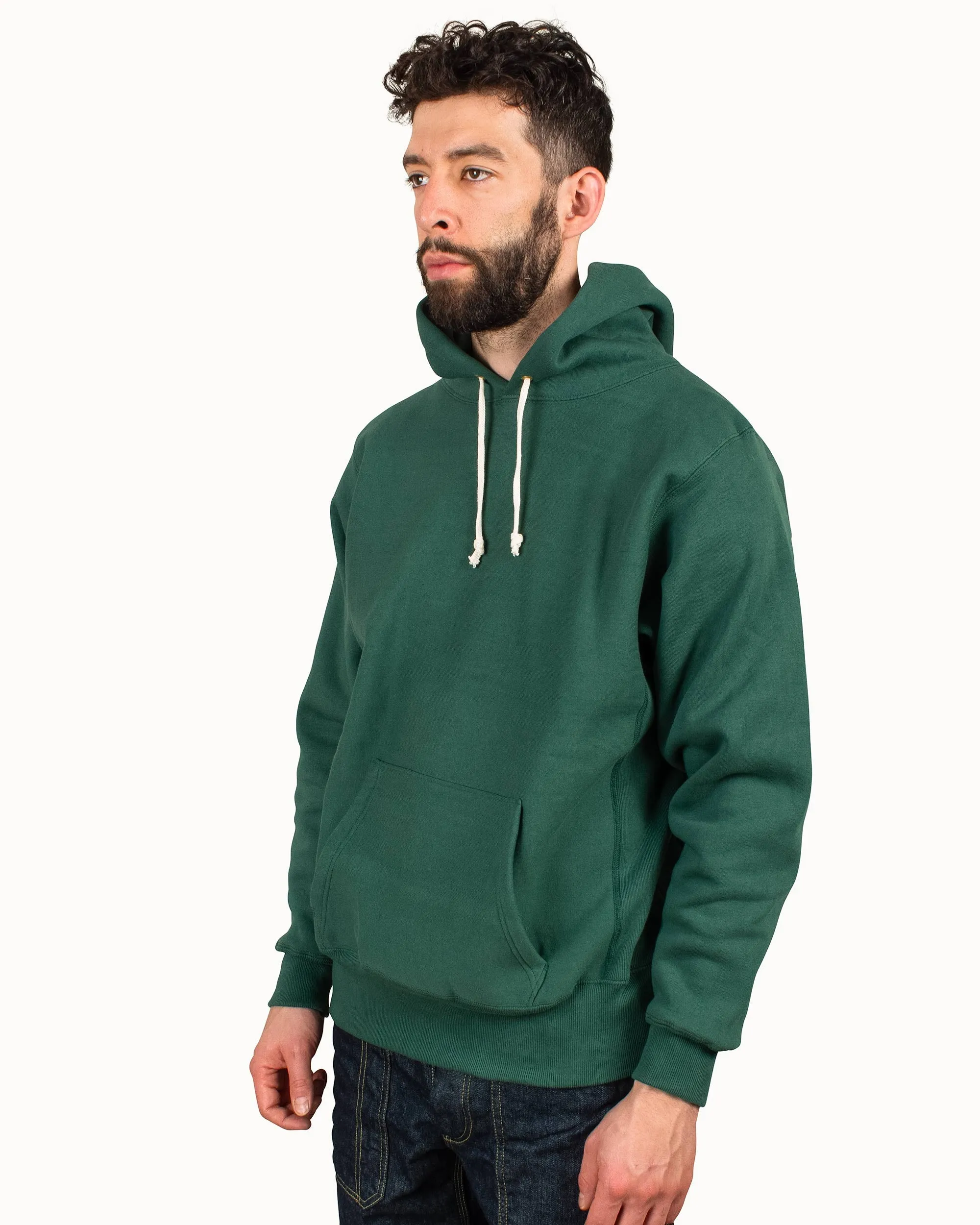 Warehouse Lot. 484 Reverse Weave Hoodie Green