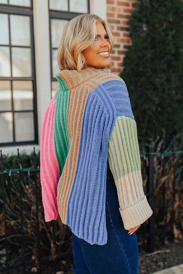 Whistling Woods Colorblock Knit Sweater