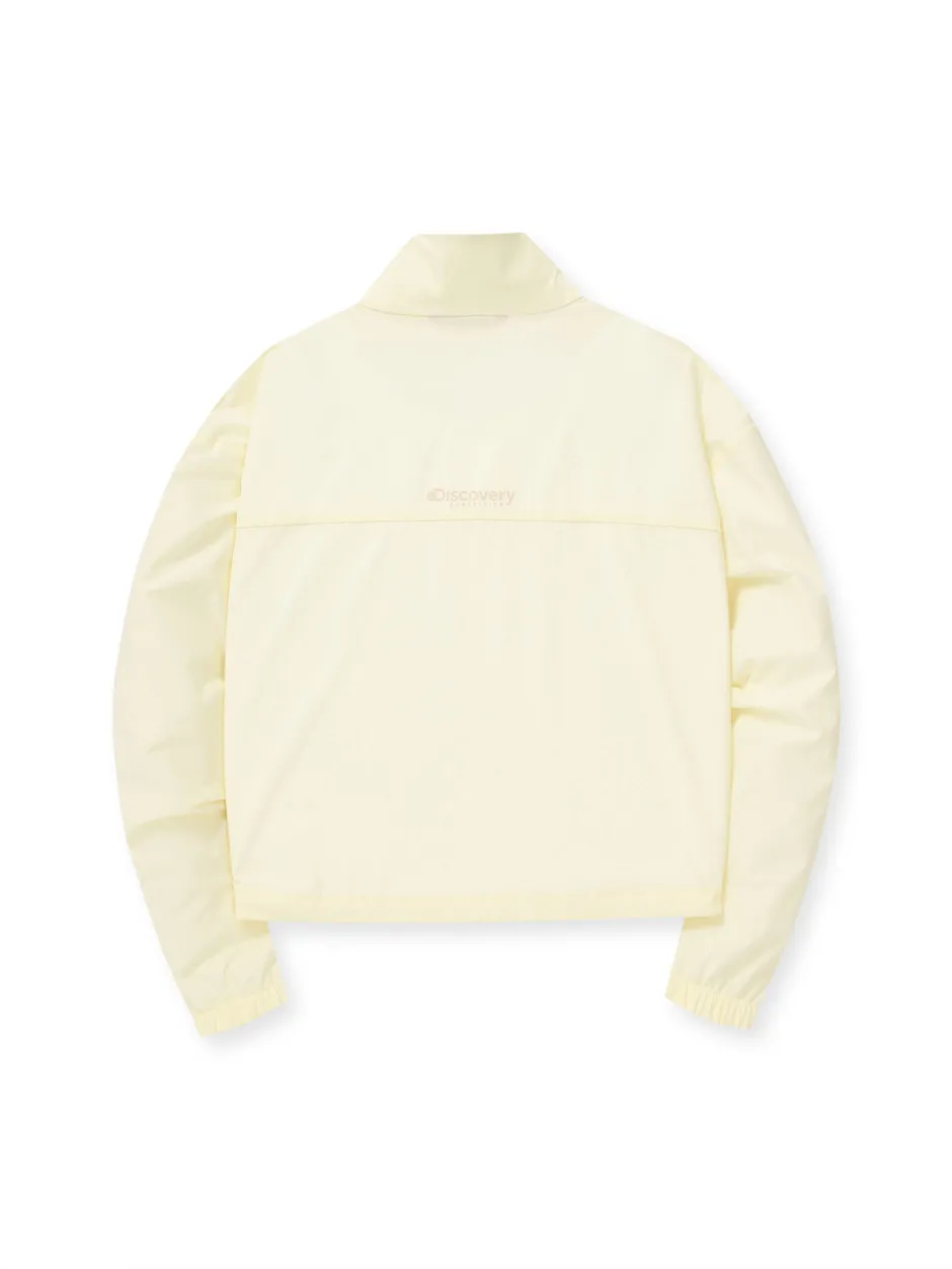 [WMS] Woven Cool Touch High Neck Training Jacket L.Cream