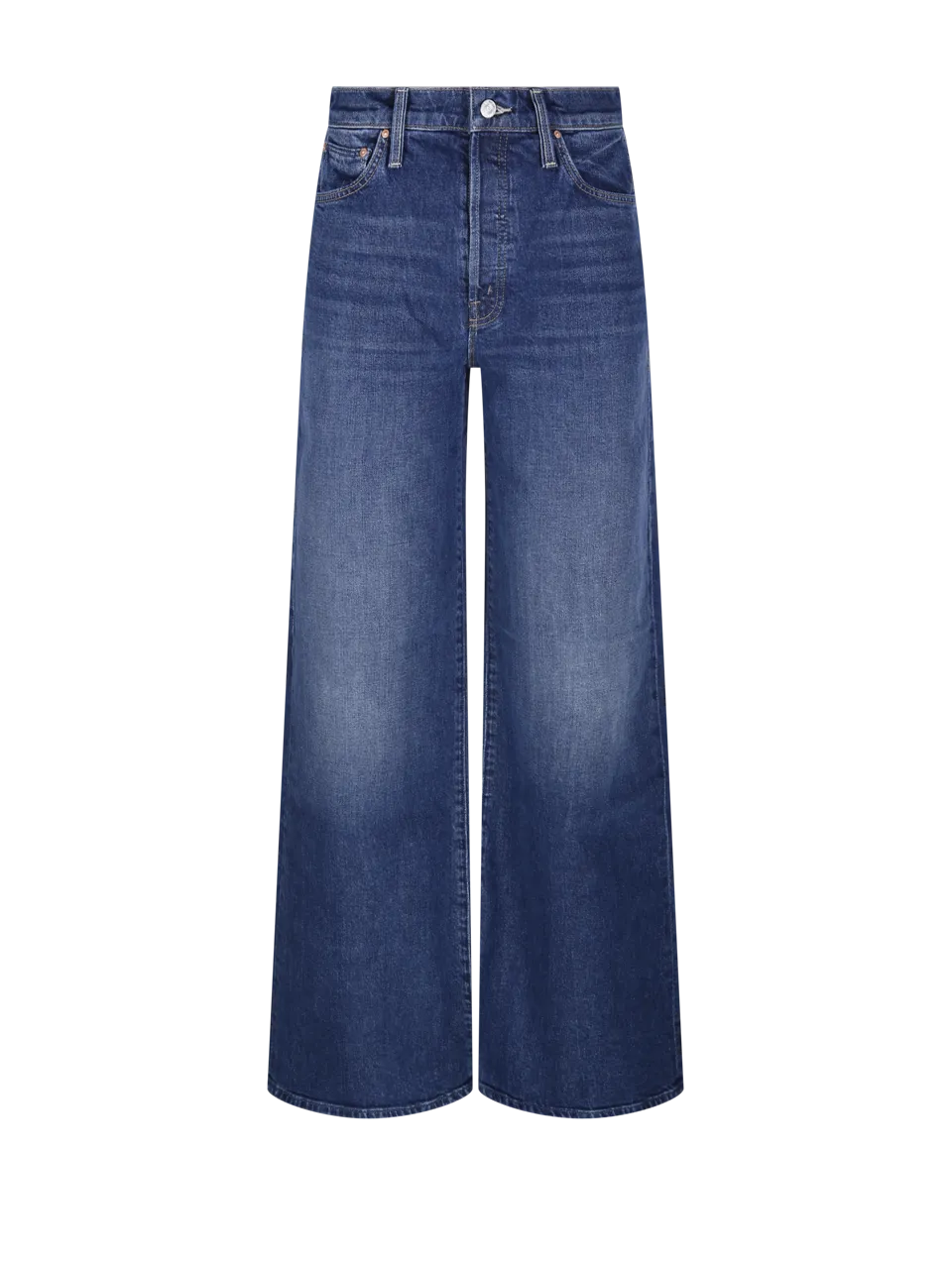 WOMAN MOTHER BLUE COTTON THE DITCHER ROLLER SNEAK JEANS