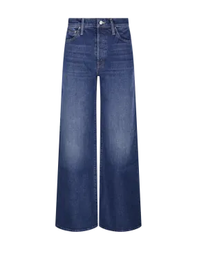 WOMAN MOTHER BLUE COTTON THE DITCHER ROLLER SNEAK JEANS