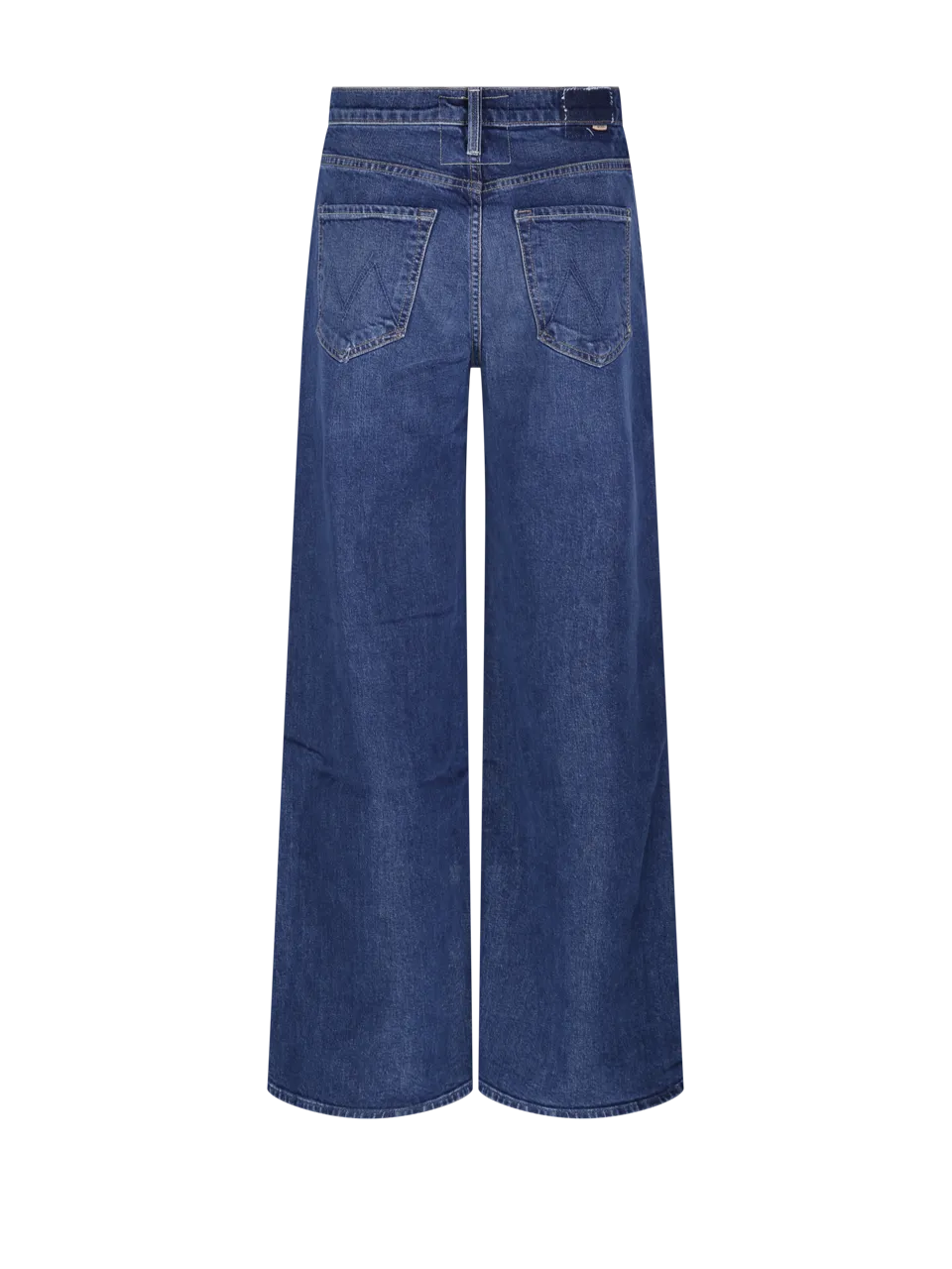 WOMAN MOTHER BLUE COTTON THE DITCHER ROLLER SNEAK JEANS