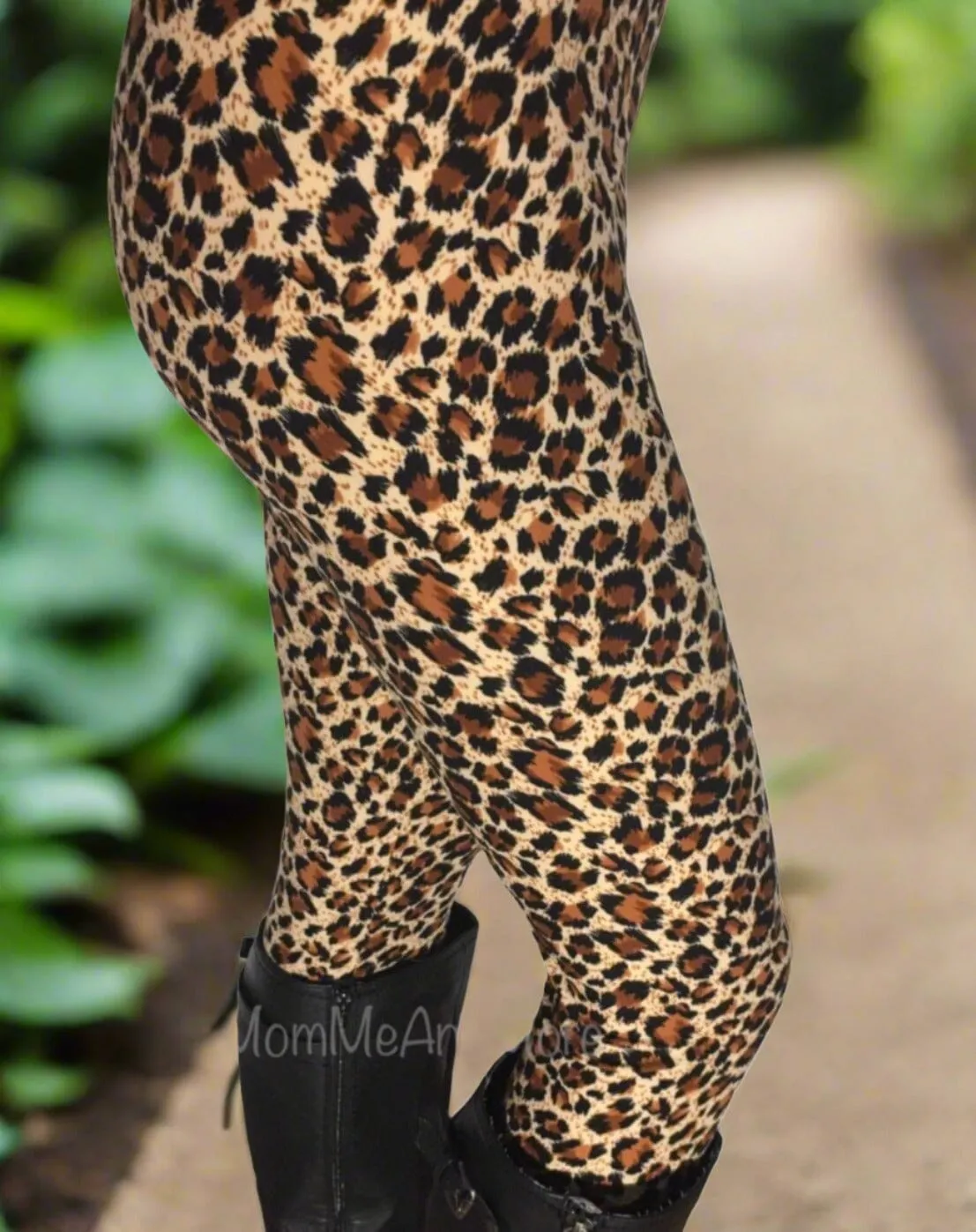 Womens Cheetah Leopard Leggings, Soft Yoga Pants, Sizes 0-20, Brown/Black