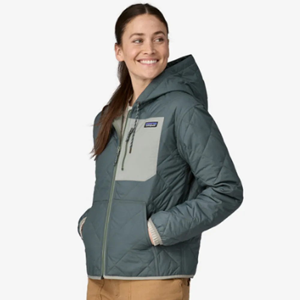 Women's Diamond Quilted Bomber Hoody - 20695